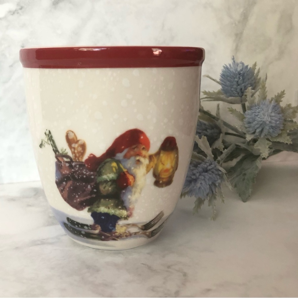 Williams Sonoma Nordic Santa Elf Stoneware Mug